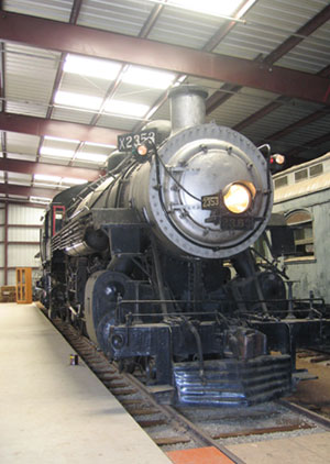 A former SP steam engine at the museum