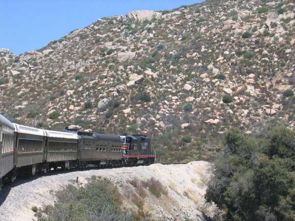 View from the baggage car on the return trip