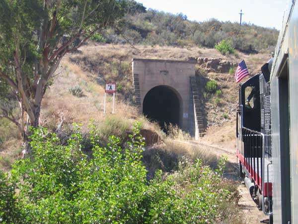 The railroad crosses the USA-Mexico border