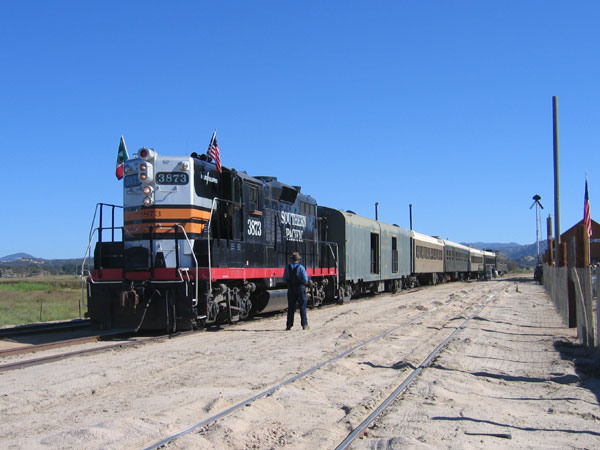 The special excursion train prepares to depart