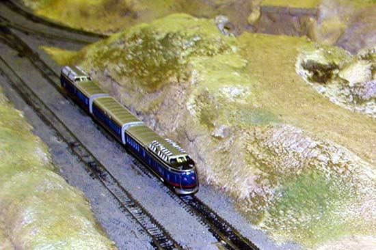 Turbo train on the NTRAK layout