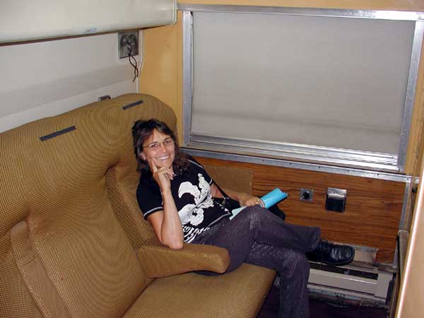 Lounging in one of the Pullman bedrooms